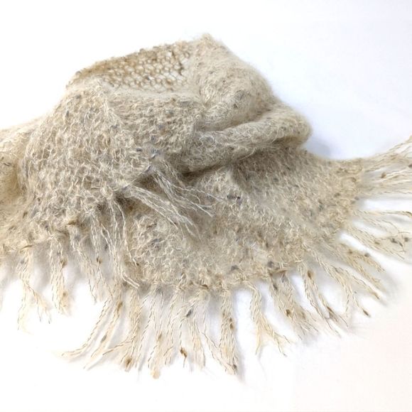 Hand Crafted Accessories - Delicate Hand Knit Mohair Scarf